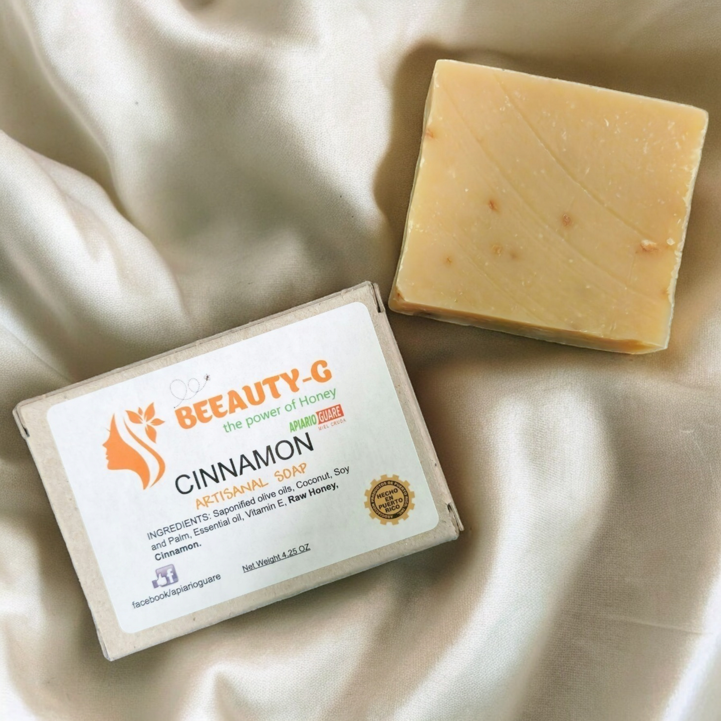 Jabón con Miel y Canela | 4.25 oz